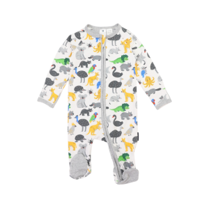 Korango - Australian Animal Zip Onesie: Grey