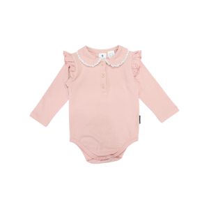 Korango - Collared Bodysuit: Pink