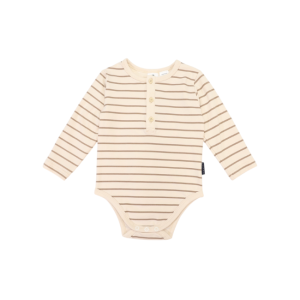 Korango - Striped Bodysuit: Beige
