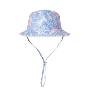 Millymook - Reversible Bucket Hat: Tropics Blue