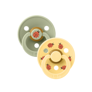 BIBS Dummies - 2 Pack Studio Colour: Ladybug Sage Pale Butter Mix