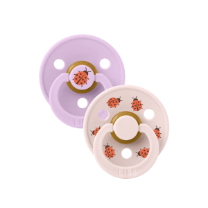BIBS Dummies - 2 Pack Studio Colour: Ladybug Violet Sky Petal Mix