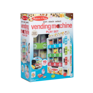 Melissa + Doug - Sort, Stock, Select Wooden Vending Machine Play Set