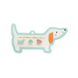 Rex London - 3 Glitter Rings: Dog + Cat