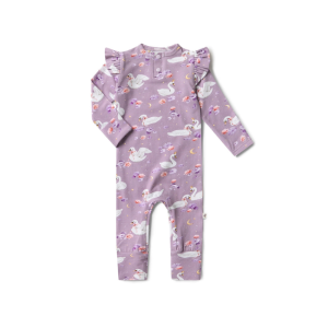 Snuggle Hunny - Organic Growsuit: Swan Lake