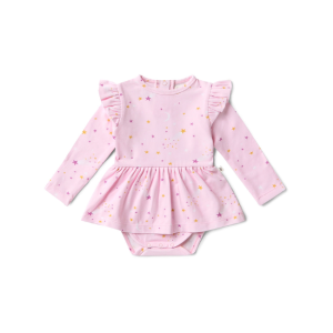 Snuggle Hunny - Organic Long Sleeve Dress: Twinkle