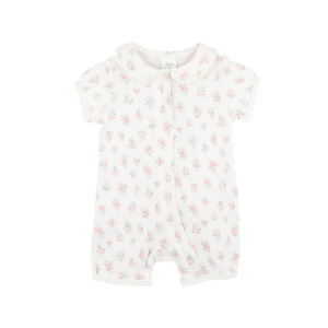 Bebe - Anya: Organic Ditsy Print Short Sleeve Zipsuit