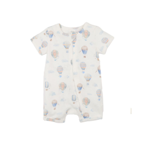 Bebe White Label Organic - Sky High: Short Sleeve Zipsuit