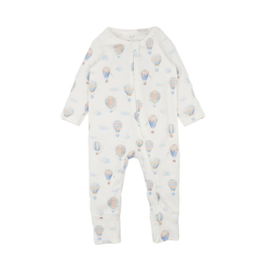 Bebe White Label Organic - Sky High: Long Sleeve Zipsuit