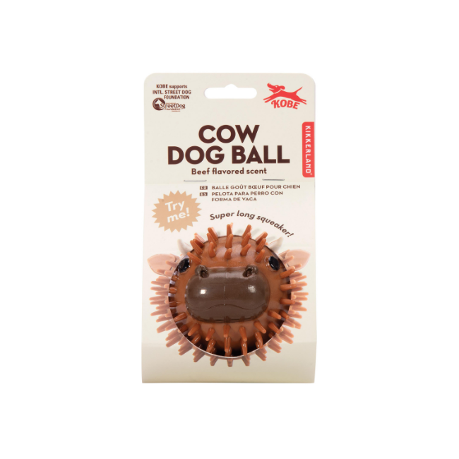 kikkerland - kobe_ cow dog ball