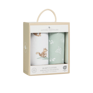 Living Textiles - 2 Pack Organic Burp Cloths: Australiana