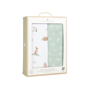 Living Textiles - 2 Pack Organic Swaddle Wraps: Australiana