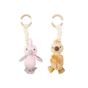 Living Textiles - 2 Pack Stroller Toys: Galah + Emu