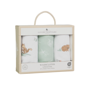 Living Textiles - 3 Pack Organic Washcloths: Australiana