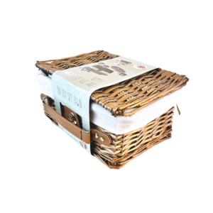 Egmont Toys - Tin Tea Set in Wicker Basket: Fawn