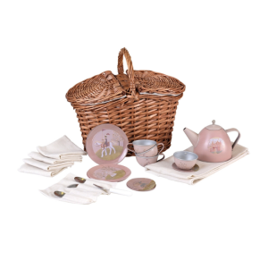 Egmont Toys - Tin Tea Set in Wicker Basket: Princess