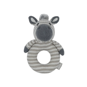 Living Textiles - Knitted Rattle: Zac the Zebra