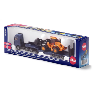 Siku - 1:87 Scale: MAN Truck with Low Loader + JCB Wheel Loader