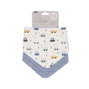 All4Ella - Bandana Bibs 2 Pack: Beep Beep