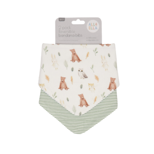 All4Ella - Bandana Bibs 2 Pack: Forest Friends