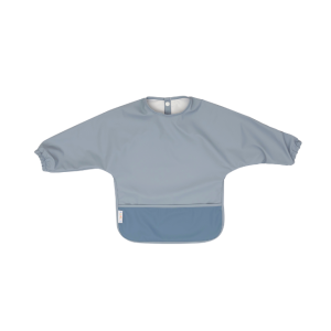 All4Ella - Recycled Long Sleeve Bib: Light Blue