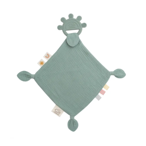 Playground - Silicone Muslin Comfort Teether: Sage