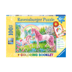 Ravensburger - 100 Piece Puzzle: Magical Unicorns with Colouring Booklet