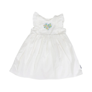 Korango - Frill Lawn Dress: White