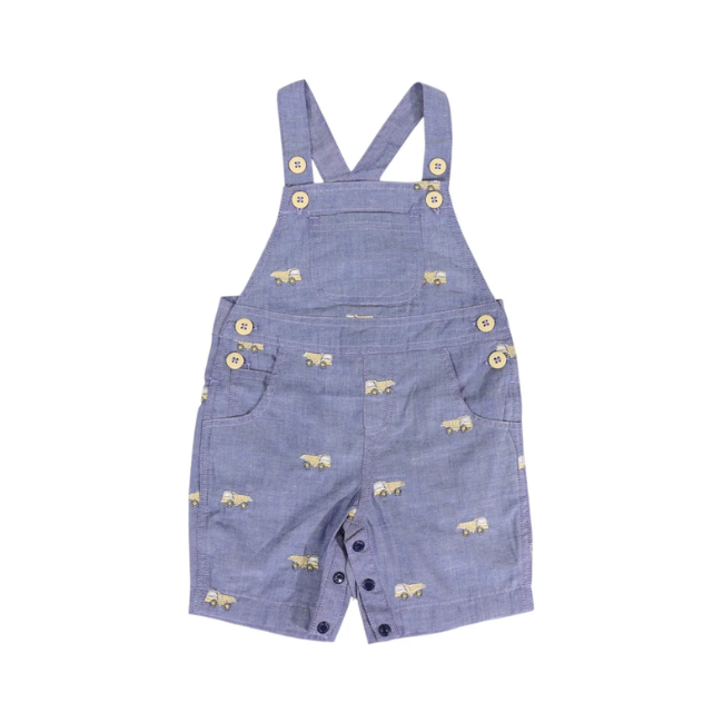 Korango – Embroidered Truck Chambray Overall_ Dark Korango – Embroidered Truck Chambray Overall_ Dark