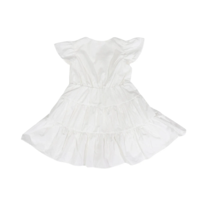Korango - Tiered Lawn Dress: White
