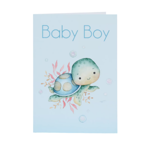 Lil's Cards - Greeting Card: Turtle Baby Boy