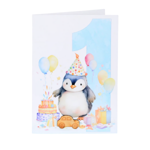Lil's Cards - Greeting Card: 1st Birthday Blue