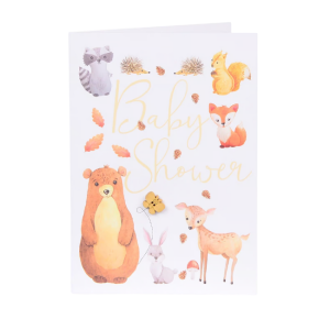 Lil's Cards - Greeting Card: Forest Babies Baby Shower