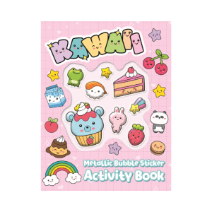 Metallic Bubble Sticker Activity Book - Kawaii