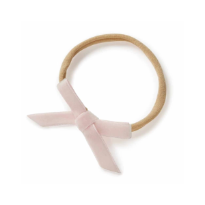 Snuggle Hunny - Velvet Bow Baby Headband: Lullaby Pink