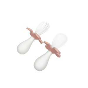 Annabel Trends - Flower Fork and Spoon Set: Beige