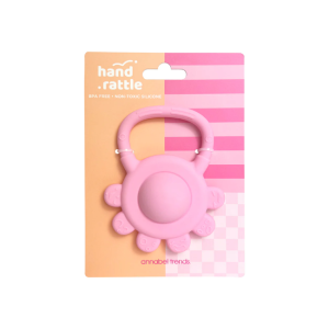 Annabel Trends - Silicone Hand Rattle: Pink
