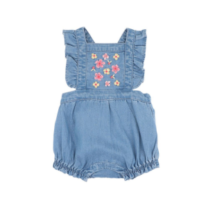 Fox + Finch - Grow Wild: Embroidered Denim Romper
