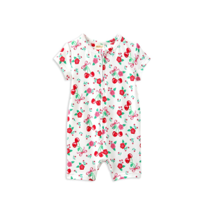 Milky - Zip Romper: Sweet Cherry