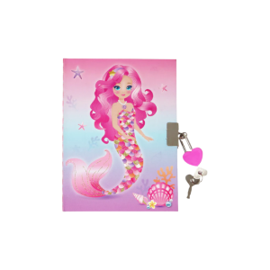 Pink Poppy - Strawberry Scented Lockable Diary: Mermazing Mermaid