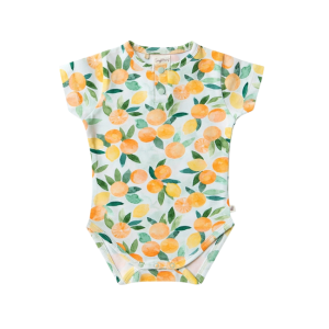 Snuggle Hunny - Organic Bodysuit: Citrus Squeeze