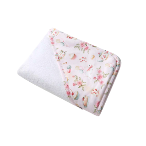 Snuggle Hunny - Organic Hooded Bath Towel: Alice's Tea Party