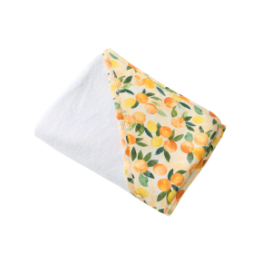 Snuggle Hunny - Organic Hooded Bath Towel: Sunny Citrus