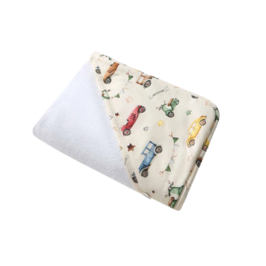 Snuggle Hunny - Organic Hooded Bath Towel: Vintage Cars