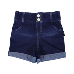 Korango - Denim High Waisted Shorts: Dark