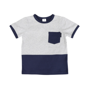Korango - Colour Block Tee: Navy