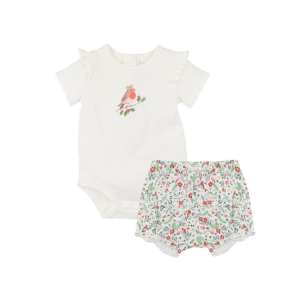 Bebe - Festive: Red Robin Bodysuit + Short Set