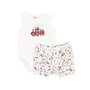 Bebe - Festive: Train Singletsuit + Short Set