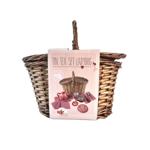 Egmont Toys - Tin Tea Set in Wicker Basket: Ladybug