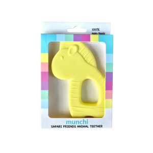 munchi - Safari Friends Animal Teether: Zebra Yellow